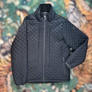 SCOTTeVEST OTG Jack Quilted Full Zip Coat Black Small Pockets Outdoor $215